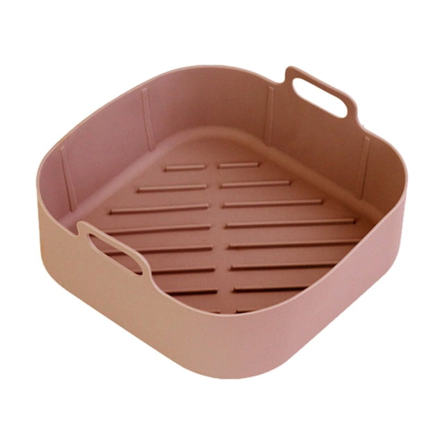 Tapis de Friteuse à Air Chaud Pliable Multifonctionnel en Gel de Silice Plateau de Cuisson Fond Rond Antiadhésif Tapis de Gel de Silice Réutilisable Remplacement de Papier Parchemin