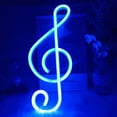 thumbnail image 2 of Neon Sign LED Music Note Neon Light Battery/USB Powered Colorful Neon Lamp Wall Mounted Music Note Nightlight Decorative Table Light for Birthday Bar Christmas Party, 2 of 10
