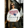 thumbnail image 4 of Women's Gameday Couture  White New England Patriots  Sunday Drives Oversized Crewneck Pullover Sweatshirt, 4 of 7