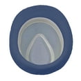 thumbnail image 6 of Unisex Summer Fedora Panama Hat Trilby Cuban Straw Sun Hats Short Brim with Black Band Navy, 6 of 6
