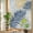 Mustard, Navy, Cream, variant on Window Privacy Film for Home Office Static Cling, Blue Yellow Palm Leaves Decorative Stained Glass Window Film for Small Windows/Cabinet Glass Summer Botanical Tropical Leaf 17.7 x 39.3 Inches