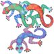 thumbnail image 1 of 3pcs Iron Hanging Gecko Wall Art Lightweight Varnished Metal Sculptures for Indoor Room Bedroom Bathroom Office Decor, 1 of 5