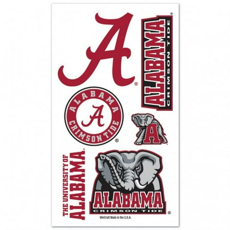Alabama Crimson Tide Temporary Tattoos - Alabama Crimson Tide Official NCAA 4 inch x 7 inch Temporary Tattoos by WinCraft