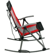 Ozark Trail Camping Rocking Chair, Red, Adult, 19lbs