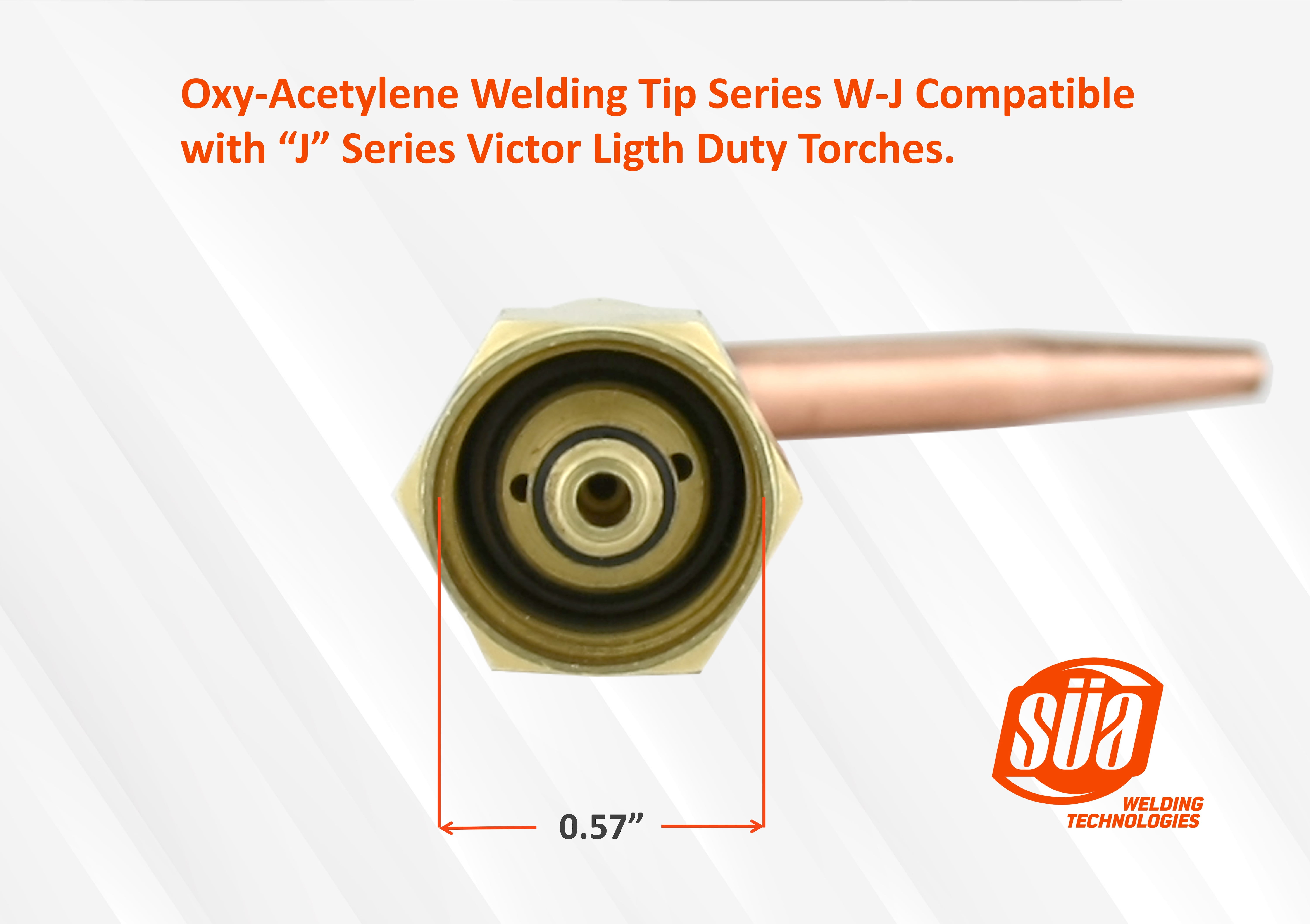 WeldingCity Acetylene Welding Brazing Nozzle 0-W-J with W-J Mixer for Victor J-Series Handles Size 0 