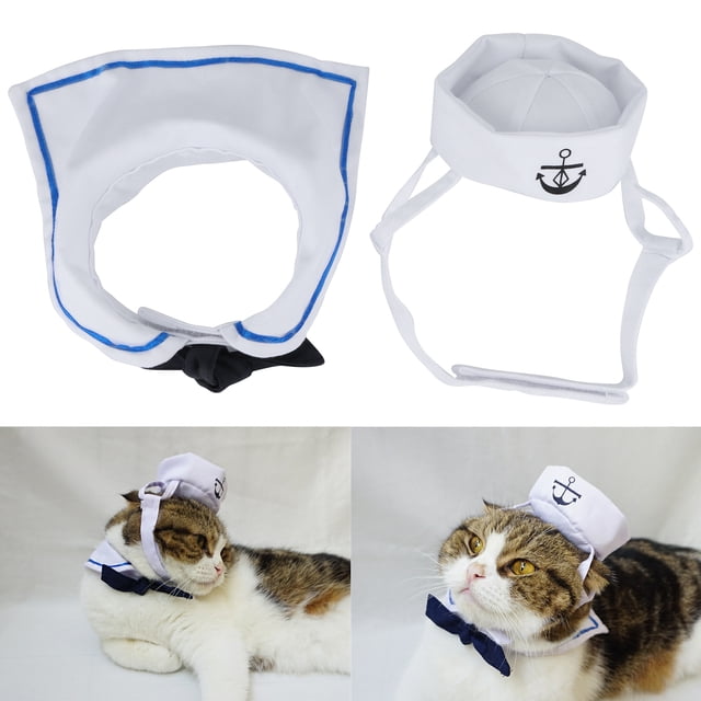 Traje de Marinero de Mascotas, Disfraz de Mascotas de Algodón de Capa para Fotos Conmemorativas para la Decoración NAVIDENA PARA Halloween