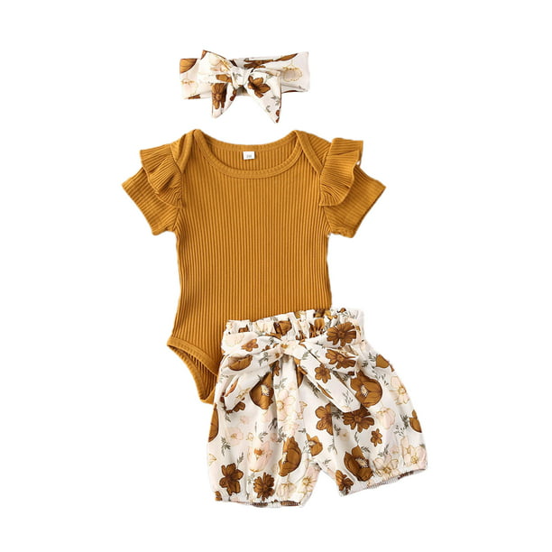 Suanret - Newborn Baby Girls Summer Sleeveless Top Dress Button T-Shirt ...