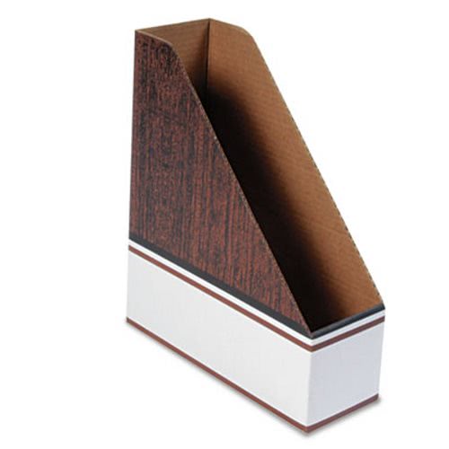 Bankers Box Corrugated Cardboard Magazine File, Wood Grain, 12 Files