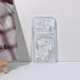 thumbnail image 4 of Funda compatible con iPhone 12, diseño de mariposas, transparente, con tarjetero, suave y protectora de TPU, con función de amortiguación, para iPhone 12, mariposa blanca 2, 4 of 8