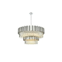 Elegant Lighting Willow 40 Inch Chandelier In Chrome