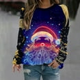 thumbnail image 2 of Christmas Sweatshirt for Women Lights Up Christmas Tree Shirts Casual Crew Neck Sweatshirt Long Sleeve Loose Pullover Holiday Party Outfits for Women, 2 of 4