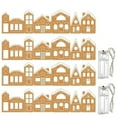 thumbnail image 5 of DIY Foldable Christmas Gingerbread House Cardboard Kit with LED Lights, Make a Xmas Gingerbread House Craft Decor Kit, Village Home Decorations Gift for Home Cabinets Festival Holiday Party (2 Set), 5 of 8
