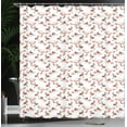 thumbnail image 3 of Ambesonne Nature Shower Curtain, Bullfinches on Rowan Branch, 69"Wx70"L, Vermilion Pale Grey, 3 of 4