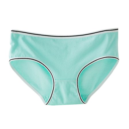 

Women Solid Cotton Mid Waist Underwear Briefs