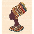 thumbnail image 3 of Tribal Decor Queen Size Duvet Cover Set, African Woman in Traditional Ethnic Fashion Dress Portrait Glamour Graphic, Decorative 3 Piece Bedding Set with 2 Pillow Shams, Cream Brown, by Ambesonne, 3 of 3