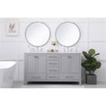 thumbnail image 6 of 60 inch Double Bathroom Vanity in Gray, 6 of 8