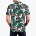 thumbnail image 4 of Balery Tropical Leaves Printed Men’s Short Sleeve Polo Shirt, Midweight Men's Shirt,Golf Polo shirts -, 4 of 9