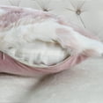 thumbnail image 5 of Home Soft Things Jacquard Faux Fur 2 Piece Throw Pillow Cover Set - Pink - 14" x 26", 5 of 7