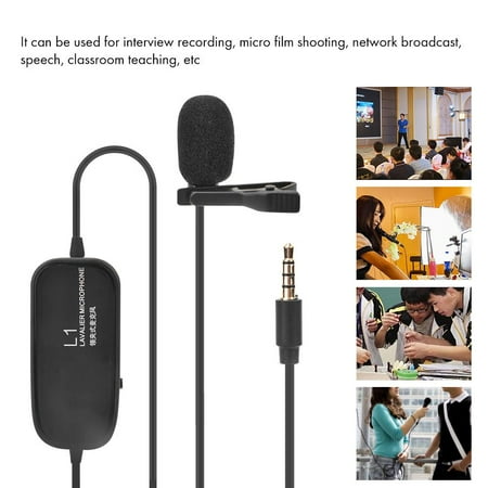 Rdeghly Lavalier Clip-on Rechargeable Mini Microphone for Phone DSLR