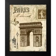 thumbnail image 2 of Gorham, Gregory 12x14 Black Modern Framed Museum Art Print Titled - Paris Collage II, 2 of 5