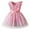 Pink, variant on MEZZALL Toddler Children Girls Fly Sleeve Prints Bowknot Dresses Mesh Dress Summer Beach Sundress Relaxed Fit, 2-3 Years