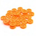 thumbnail image 1 of 30pcs 2mm hole orange plastic pulleys, compatible with DIY RC toy car airplane model parts, 1 of 2