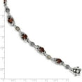 thumbnail image 2 of 14K/Silver Two-Tone Sterling Silver With 14K Oval Garnet Bracelet Made In Thailand qtc409, 2 of 5