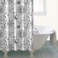 thumbnail image 4 of White Sun Moon Star Pattern Shower Curtain 36"x72" ,Bathroom Decorative Shower Curtains Set with 12 Hooks,Modern Waterproof Washable Shower Curtain, 4 of 6