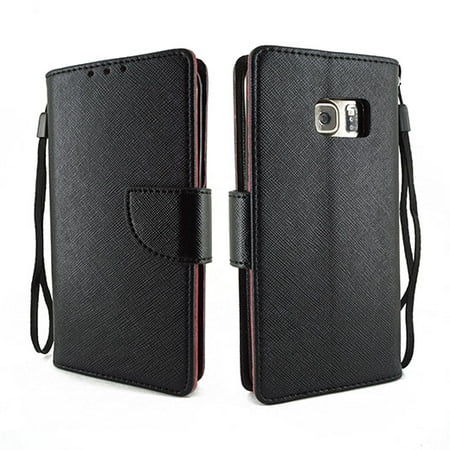 Samsung Galaxy S6 Edge Leather Wallet Pouch Case Cover