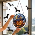 thumbnail image 5 of 8.9 Inches Halloween/Autumn-themed Puzzle Suncatcher, DIY Acrylic Stained Glass Style Window Hanging Decor, Sun Catcher Puzzle Gift for Women, Mom, Grandma, Wife, Garden Lovers, 5 of 9