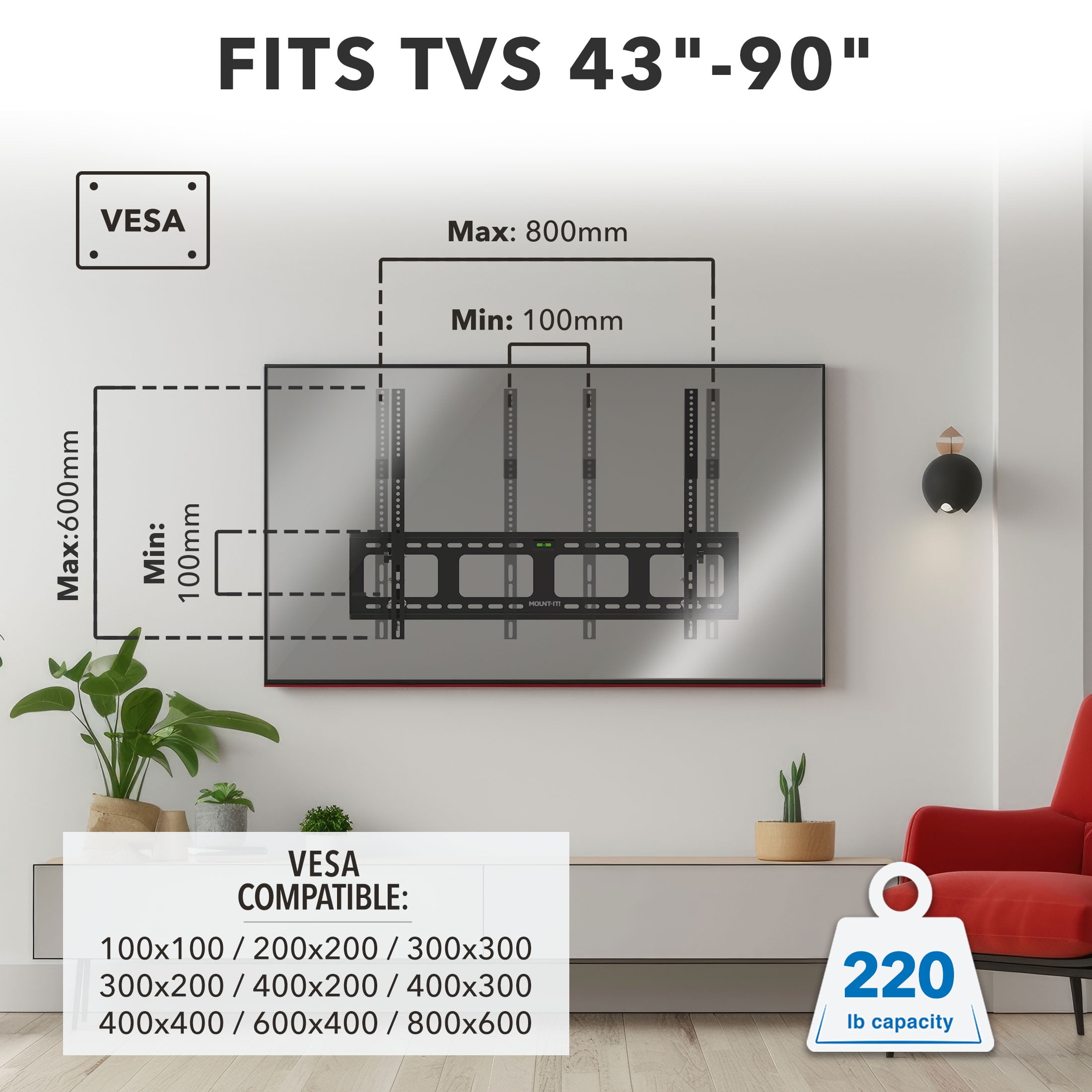 Heavy Duty Tilting TV Wall Mount