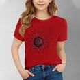 thumbnail image 2 of Zpanxa Kids Shirts for Girls Allover Print Crew Neck Casual Tee Short Sleeve Multi-purpose Versatile Design 3 Years, 2 of 4