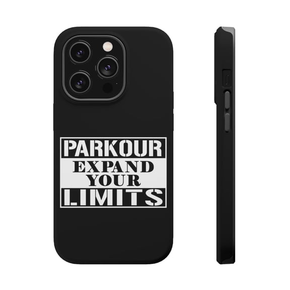 DistinctInk Tough Case for Apple iPhone 15 PRO (6.1" Screen), Compatible with MagSafe Charging - Parkour Expand Your Limits