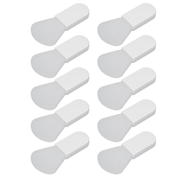 Rupoun 10‑Pack Mini Silicone Mask Brush – Soft, Non‑Toxic, Portable Facial Beauty Tool with Short Handle, White, 10pcs