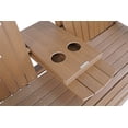 thumbnail image 5 of Innovaze Poly Lumber Patio Glider for Outdoor Porch & Patio with Foldable Cup Holders,HIPS All-Weather Resistant , High Back & Contoured Seat, 900 lb (3-Seat Brown), 5 of 14