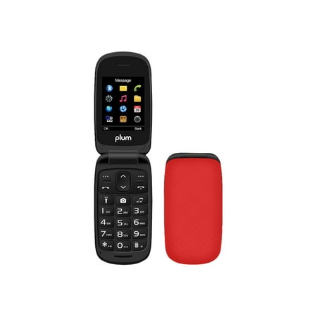 Plum Flipper - GSM Unlocked Phone Big Keypad Big Screen Tmobile MetroPCS Lyca Simple Mobile -