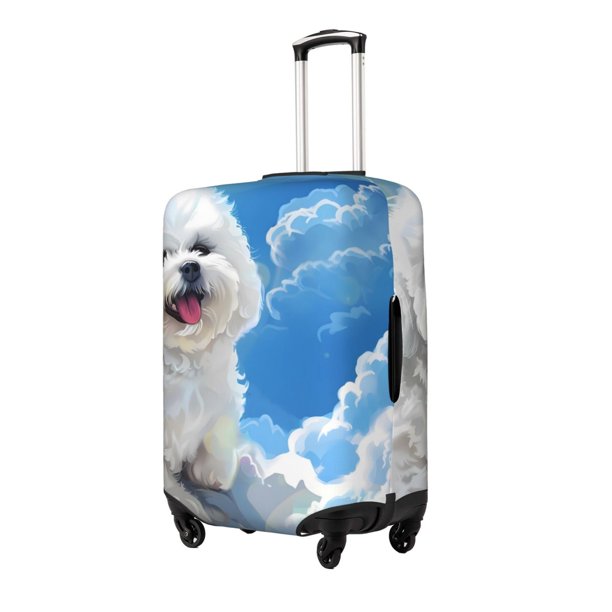 Fotbe Cute Cloud Bichon Frise Funda Protectora para Equipaje, Antirrayones y Resistente a la Suciedad, Compatible con Maletas de 18 a 32 Pulgadas-Medium