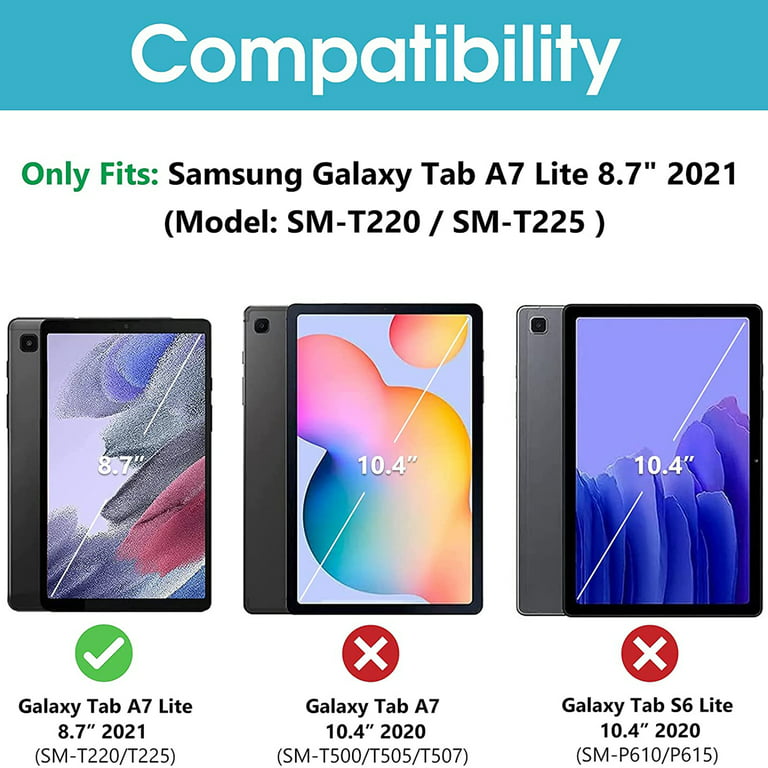 Acelive Etui Tab A7 Lite, Coque Housse Pochette pour Samsung Galaxy Tab A7  Lite 8.7 Tablette 2021 SM-T220 SM-T225