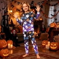 thumbnail image 2 of Halloween Family Matching Pajamas Sets, Halloween Family Ghost Bat Pumpkin Loungewear, Holiday Seasonal Party PJS Sleepwear, Halloween Home Relaxing Matching Cute Pjs Set Indoor, 2 of 7