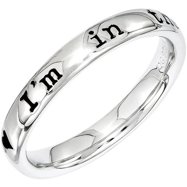 Stackable Expressions Sterling Silver Lyric I M In The Mood For Love Ring Walmart Com Walmart Com