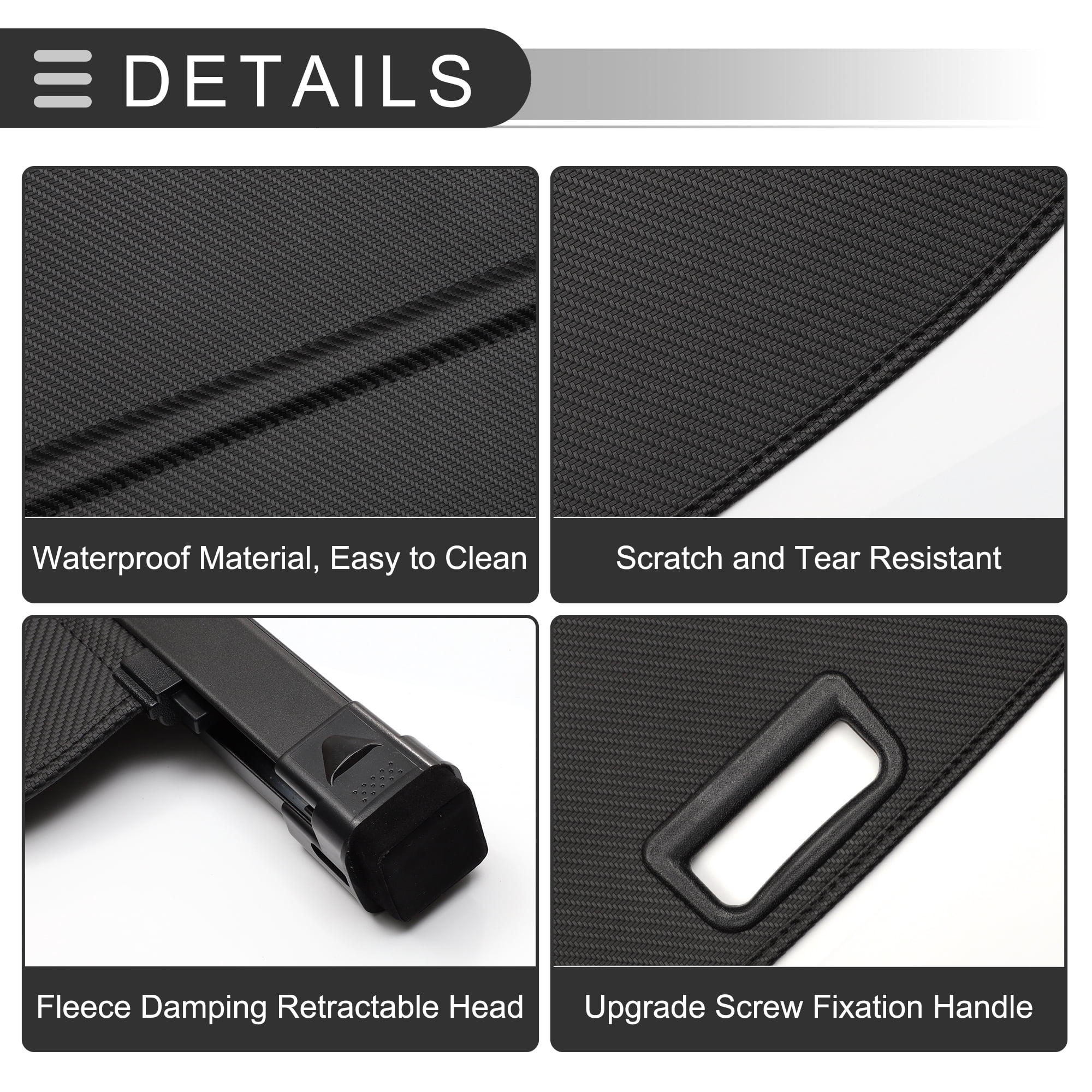 Unique Bargains Car Retractable Cargo Cover for Nissan Rear Trunk Privacy Screen Black