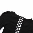 thumbnail image 4 of TSADFHJI Jupe Noire Femme Longue Printemps Été Mode Jacquard Creux Col Rond Taille Haute Robe Courte Ajustée Noire, 4 of 9