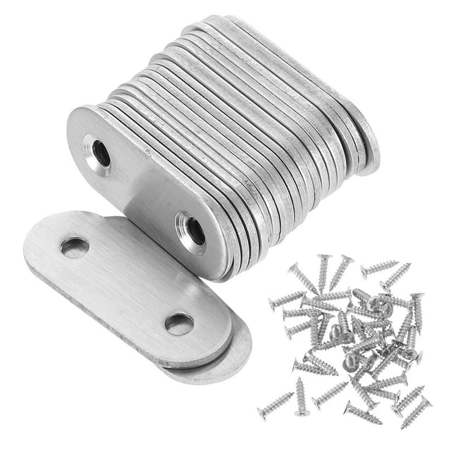 MasteelfCA 22 Pcs Supports Droits en Acier Inoxydable pour Meubles