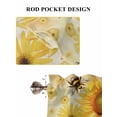 thumbnail image 6 of Sunflower Living Room Curtains 2 Panel, Yellow Floral Elegant Pastoral Flowers Rustic Cafe Window Treatment, Farmhouse Bedroom Bathroom Kitchen Curtains Drapes 104"x45", 6 of 6