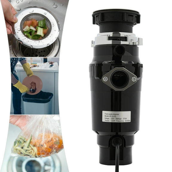 Food Waste Garbage Disposal, 120V Black Feed Garbage Disposer,Garbage Disposal for Kitchen Sink For The Disposal of Food Residues
