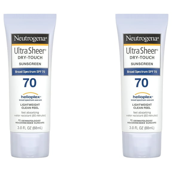 Neutrogena Ultra Sheer Dry-Touch Sunscreen SPF 70 3 oz (Pack of 2)