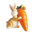thumbnail image 1 of Easter Decorations for The Home Carrot Rabbit Resin Figurine Easter Party Decorations Home Party Gift, 1 of 7