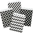 thumbnail image 1 of 100 Pack Paper Candy Bags for Candy Cookie Buffet, Small Biodegradable Halloween Graduation Party Favor Bags, Black, 1 of 6
