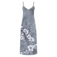 thumbnail image 4 of ClodeEU Women's Printed Spaghetti Strap Maxi Dress ，Boho V Neck Casual Floral Summer Sundress for Beach Vacation Multicolor05,Womens Plus M, 4 of 5