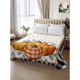 thumbnail image 3 of Twin XL Flat Sheet Only Watercolor Thanksgiving Pumpkins Soft Microfiber Cooling Bedding Sheets Black White Plaid Flat Bed Sheet for Hotel,Home Decor, 3 of 9